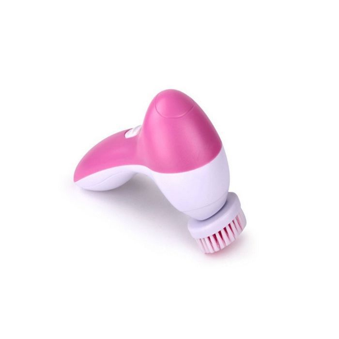 Cepillo limpiador facial eléctrico resistente al agua para una limpieza profunda y una exfoliación suave con 5 cabezales.
