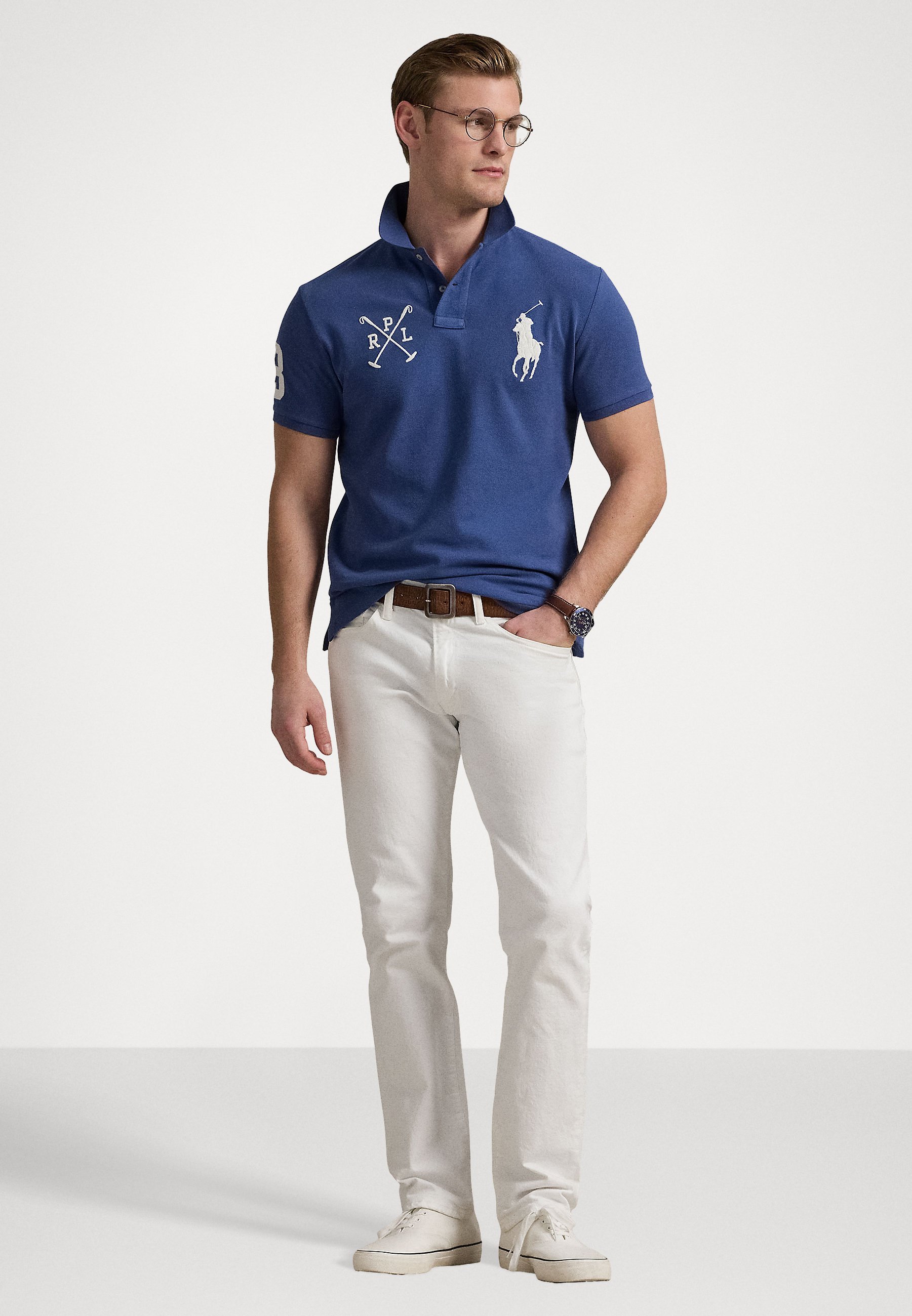 Polo Ralph Lauren Custom Slim Fit Big Pony Mesh Polo Shirt - Polo shirt - old royal