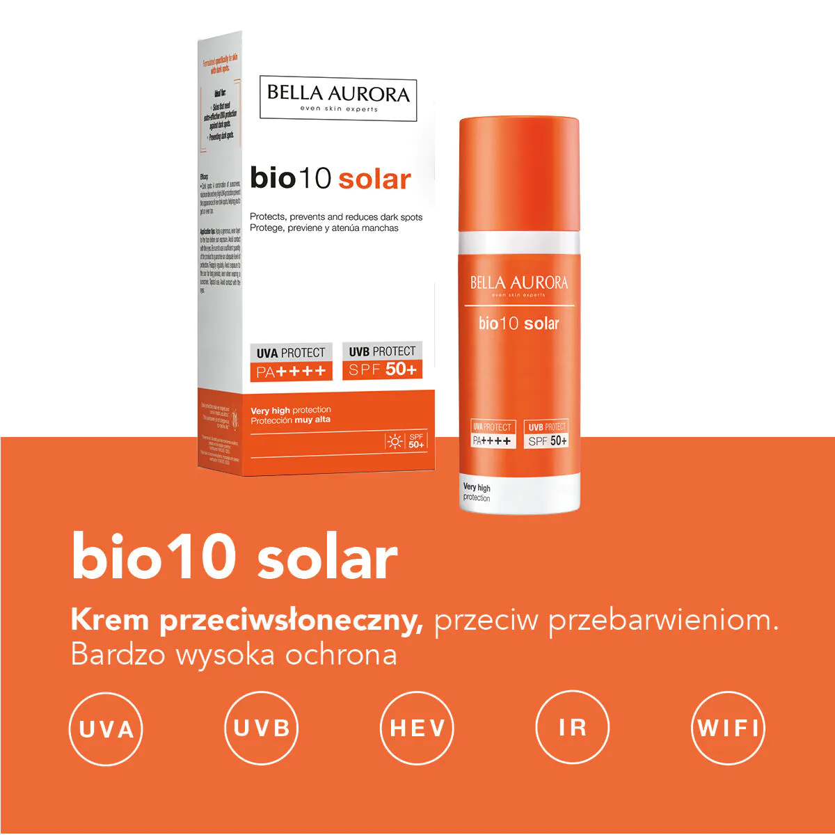 Bella Aurora Bio 10 Solar Wzmocniony krem przeciwsłoneczny przeciw przebarwieniom