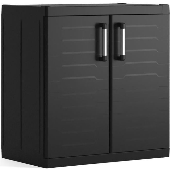 Detroit XL onderkast - KETER - Zwart - 89x54x93 cm - 4 verstelbare planken - Afsluitbare deuren