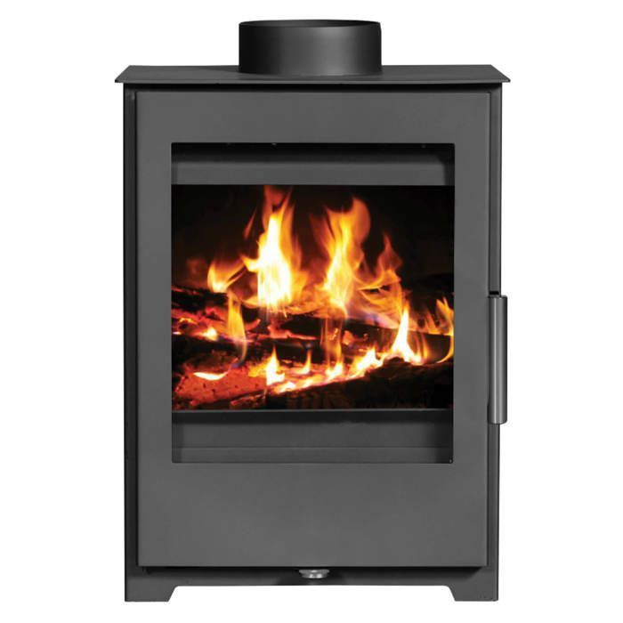 Estufa de leña negra Parma SL de 5 kW