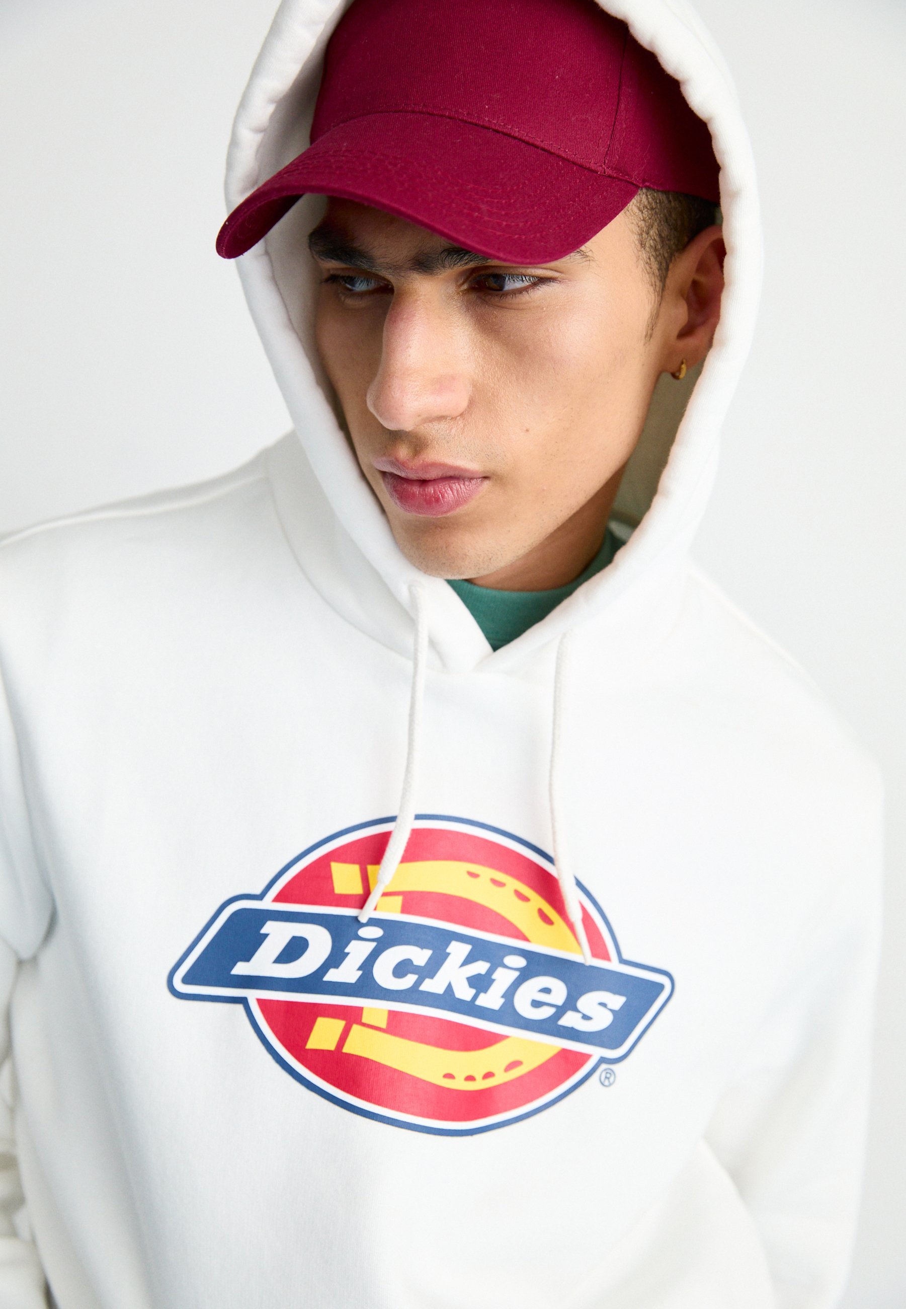 Felpa con cappuccio Dickies ICON LOGO - bianca