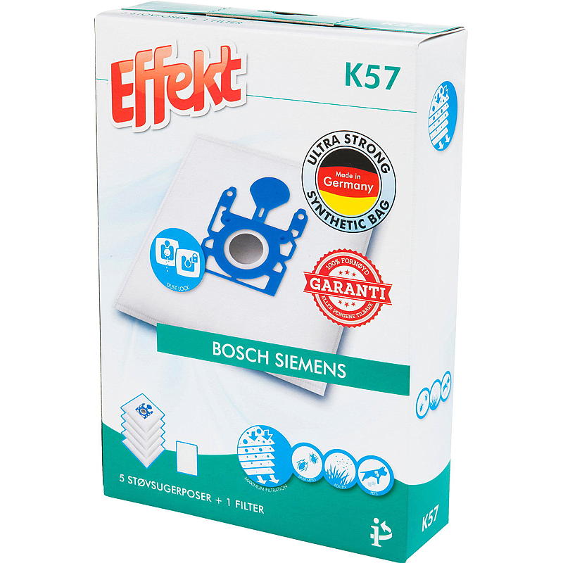 Effekt Dammsugningspåsar K57 5-pack