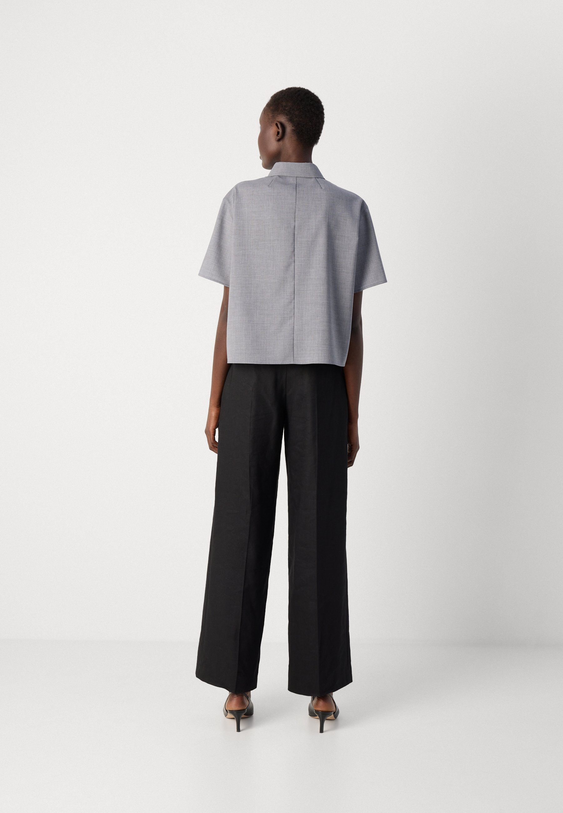 BOSS BULERA - Bluse mit Knopfleiste - Dunkelgrau