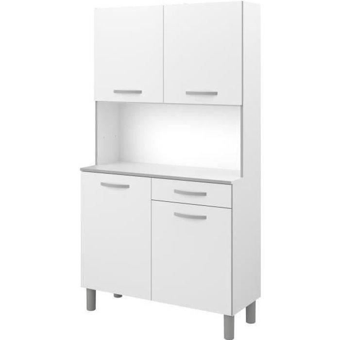 Credenza da cucina - Bianca - Moderna - 4 ante - OSLO - L 101 cm