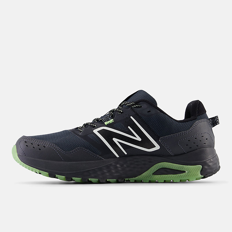 Herrenschuh 410v8 – Schwarz mit gebleichtem Limettenglanz und Phantommuster