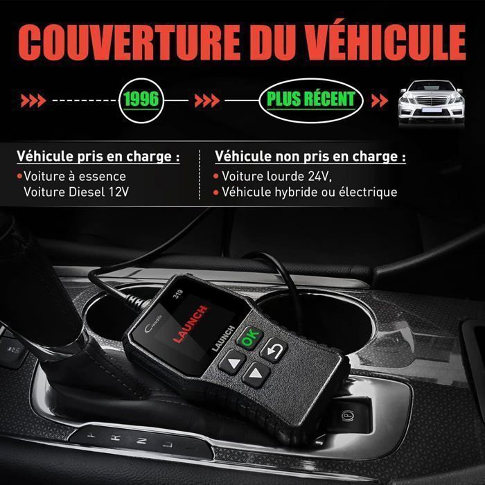 Ferramenta de diagnóstico OBD2 básica LAUNCH CR319 para leitura e eliminação de códigos de falha do motor com teste de sensor O2/EVAP