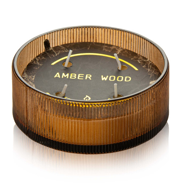 Świeca Zapachowa Świeczka Amber Wood Świąteczna 13 Cm