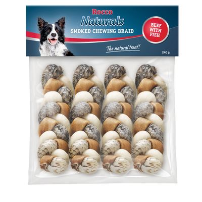 Rocco - Biscotti da masticare intrecciati in pelle grezza affumicata