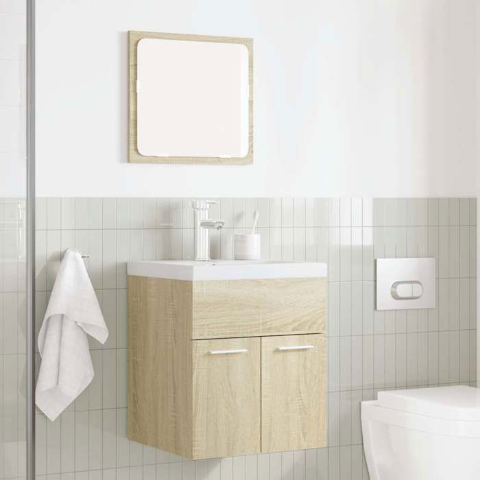 Conjunto de móveis para banheiro vidaXL de 2 peças, carvalho Sonoma, armário de banheiro, gabinete de banheiro 856367