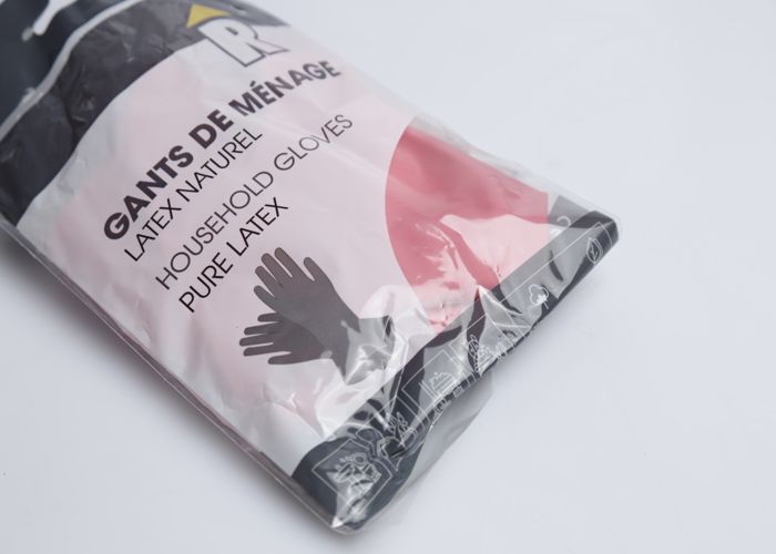 GANTS DE MENAGE  TAILLE L LATEX NATUREL