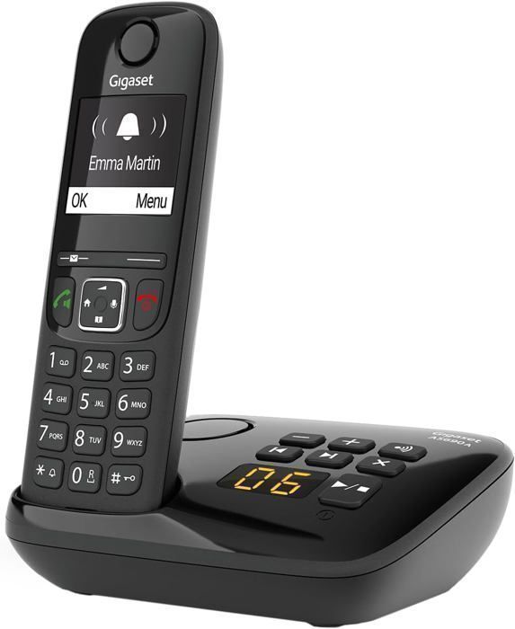 GIGASET AS690 A Schwarzes Schnurtelefon