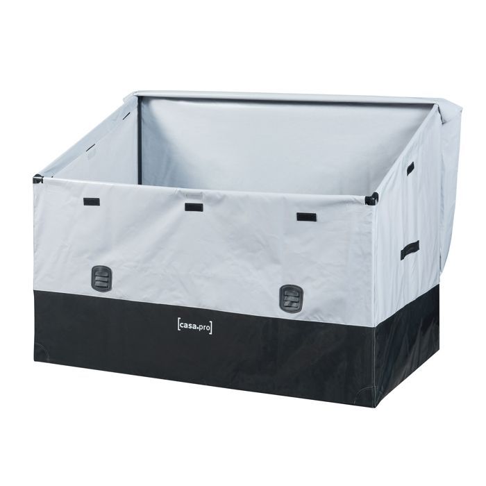 Buitenopbergbox - CASA.PRO - Alanno 850 L - Grijs - Bescherming voor alle seizoenen - Metaal en polyester