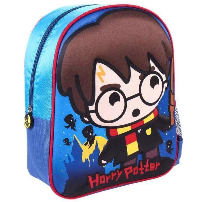 Mochila - HARRY POTTER - 3D - Negra - Material sintético