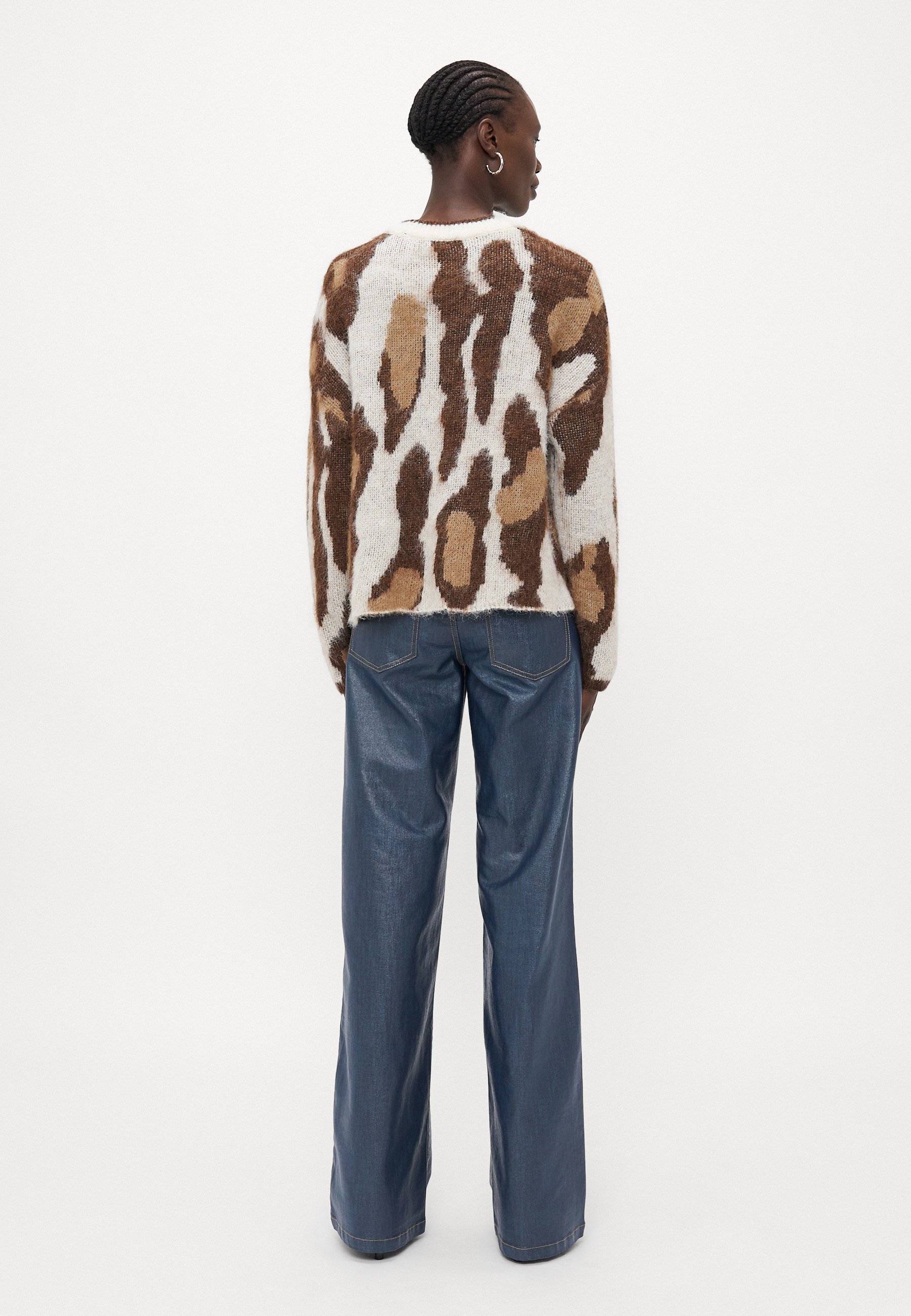 ONLY Tall ONLEDELIE LIFE O NECK - Sweter - brzoza/kasztan/krem kokosowy