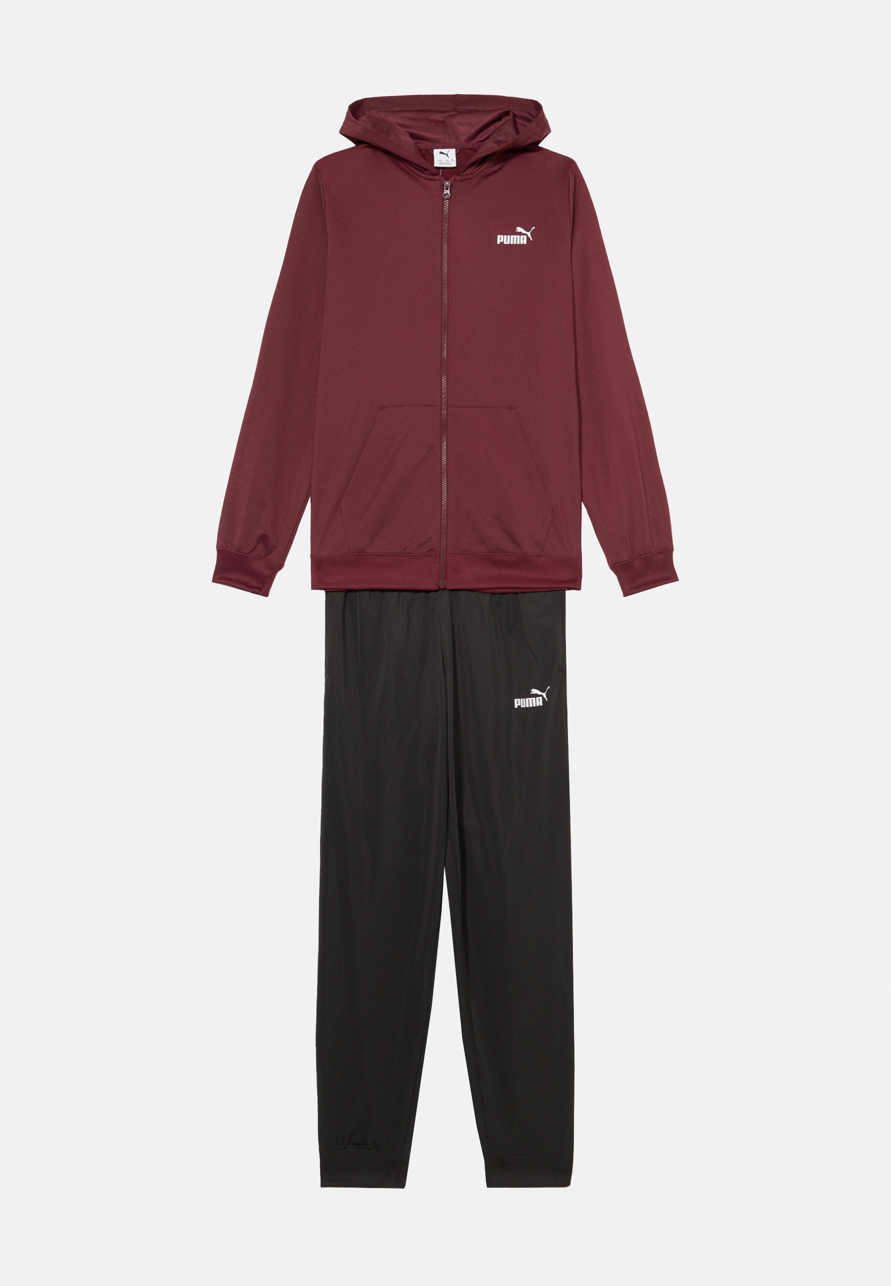 Puma hoodie met volledige ritssluiting, unisex - trainingspak - robijnrood glinsterend
