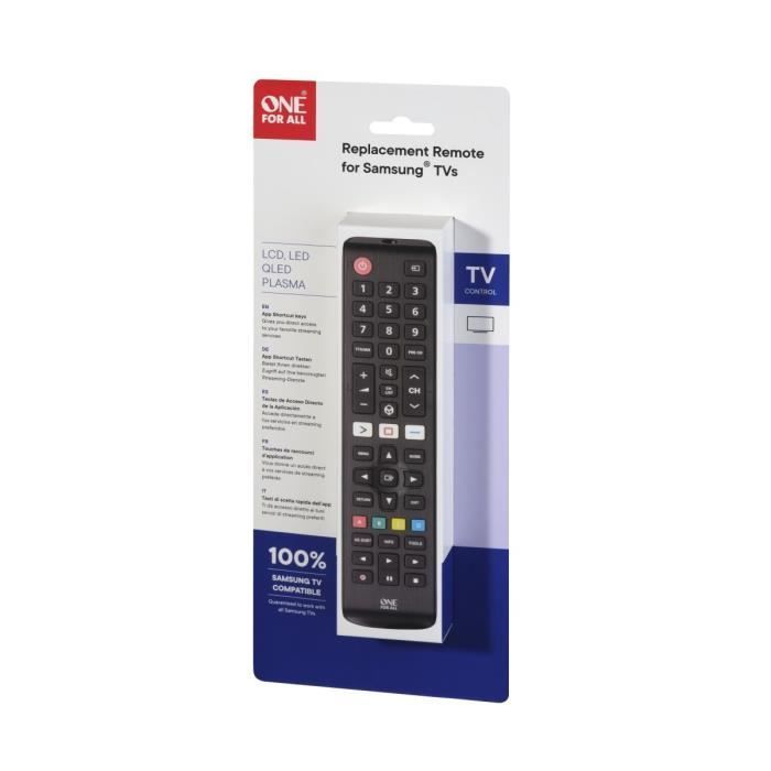 ONE FOR ALL URC4910 – Ersatzfernbedienung für Samsung-Fernseher