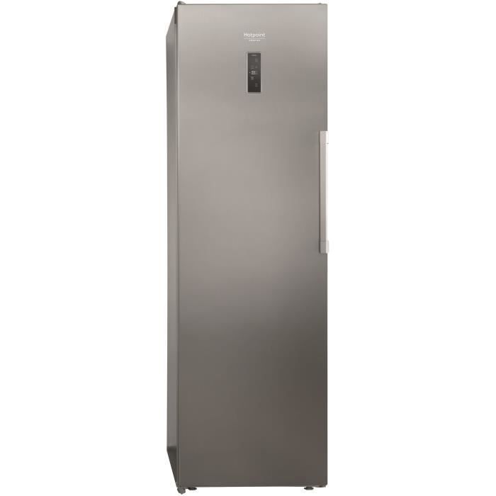 Congelador vertical - HOTPOINT - UH8F3DXI - 263 L - 5 gavetas - Classe energética D - Aço inoxidável