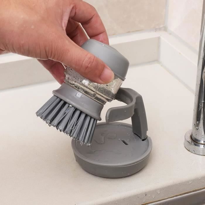 Cepillo para platos - Sin especificar - Sin especificar - Gris - TPR - Dispensador de jabón incorporado