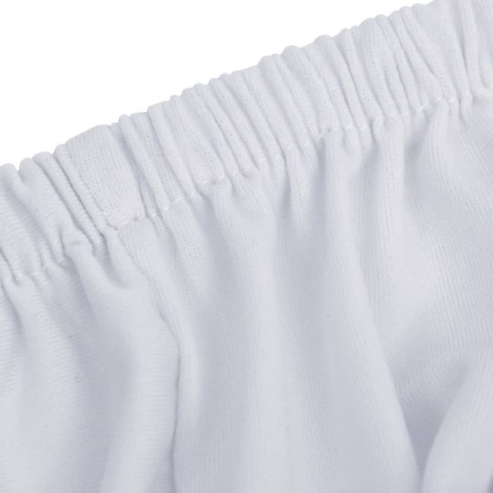 Funda elástica para sofá de 4 plazas vidaXL, color blanco, poliéster jersey 332951
