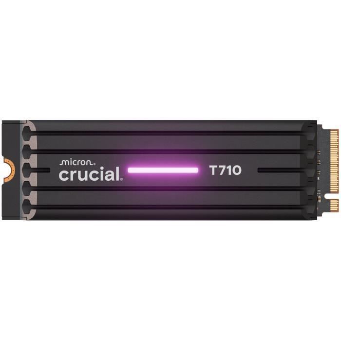 CRUCIAL - SSD interne - T710 - 1 To - avec dissipateur - PCIe Gen5 NVMe M.2