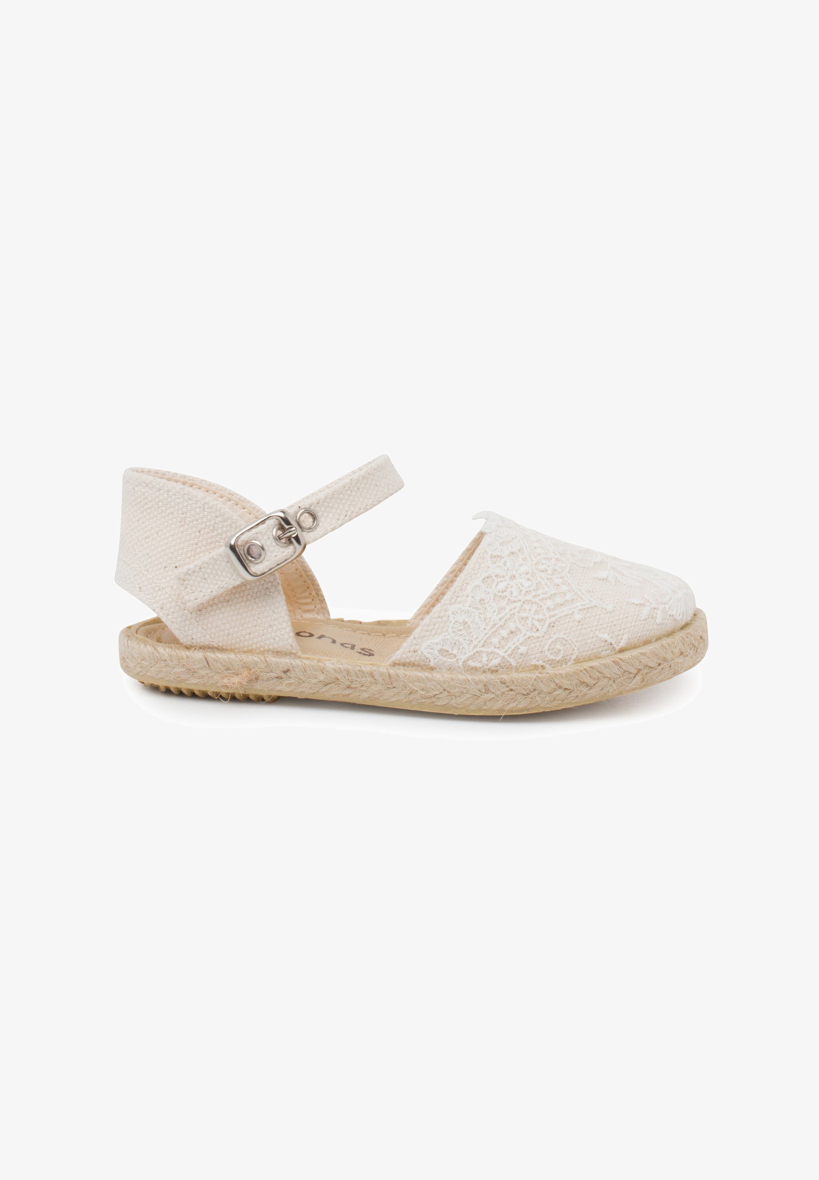 Pisamonas ALPARGATAS BORDADO CEREMONIA - Ballerines à bride cheville - crudo