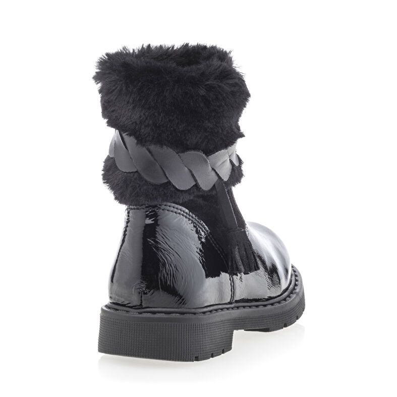 Schwarze Mädchenstiefel/Stiefeletten