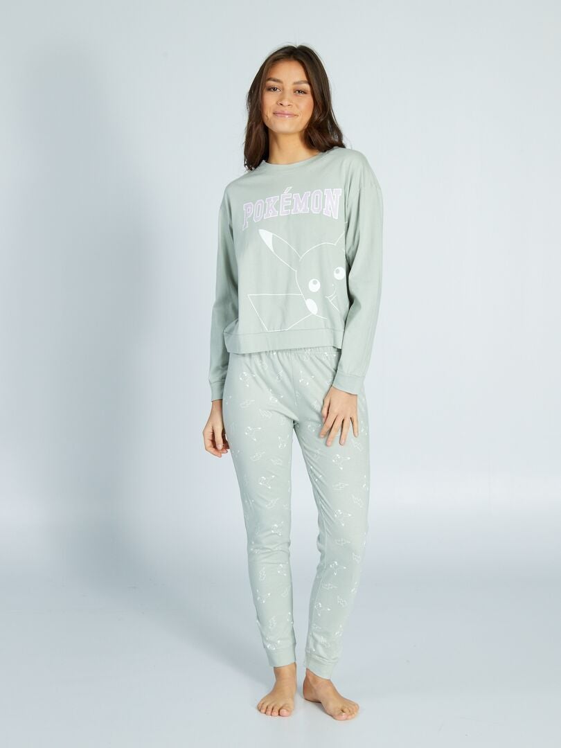 Pijama largo de Pokémon - 2 piezas - VERDE