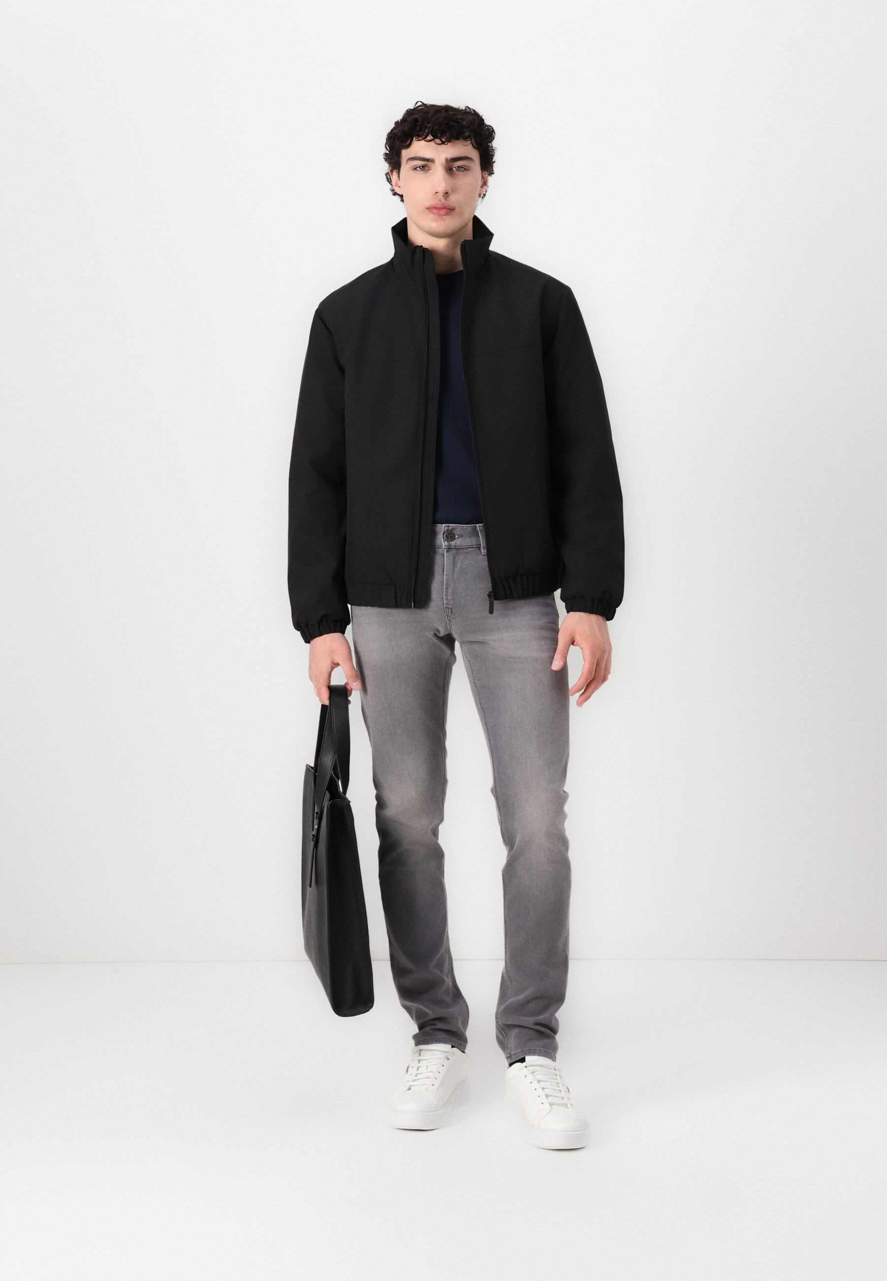 TOM TAILOR DENIM BLOUSON MET OPSTAANDE KRAAG - Waterdichte jas - zwart