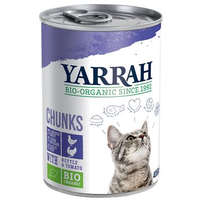12 x 400g/405g Yarrah Organic mokré krmivo pro kočky - 9 + 3 zdarma!*