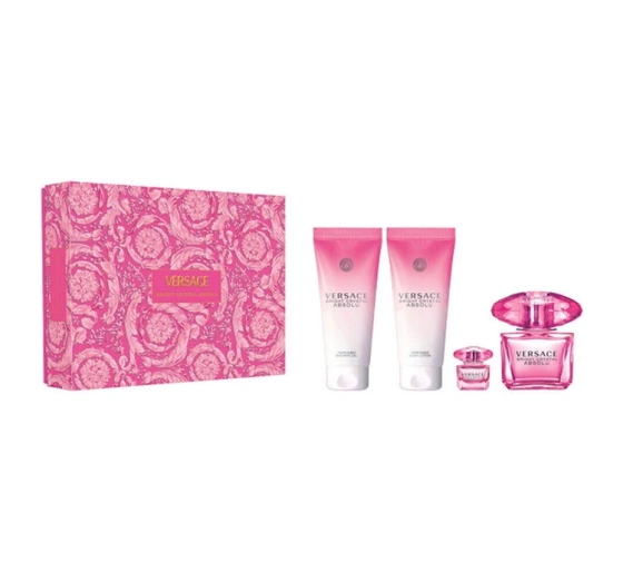 Versace Bright Crystal Absolu woda perfumowana spray 90 ml   5 ml   żel pod prysznic 100 ml   balsam do ciała 100 ml