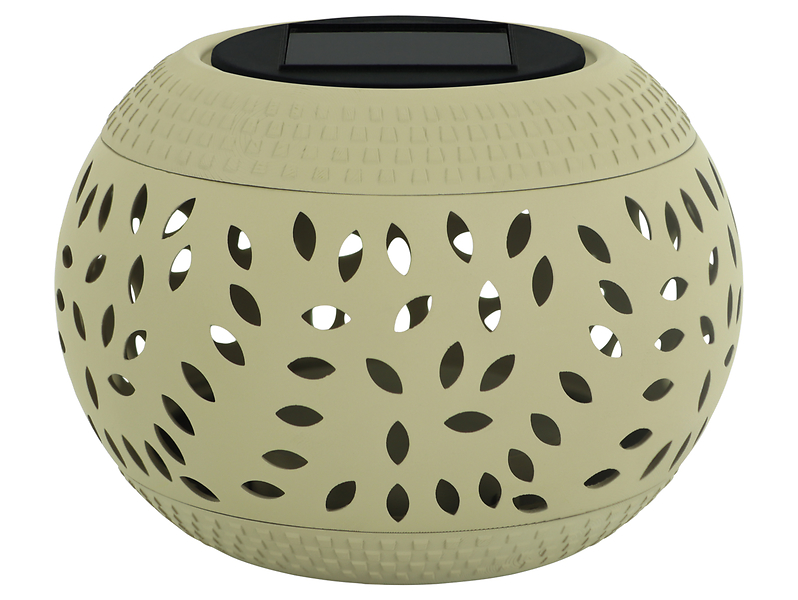Lampa solarna Herbi LED z czujnkiem dnia i nocy beżowa