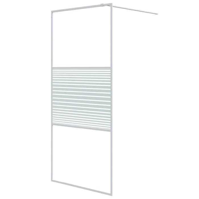 vidaXL Shower Screen, Partition, Shower Enclosure, Bathroom Interior, Splash Resistant, White, 90x195 cm, 152151
