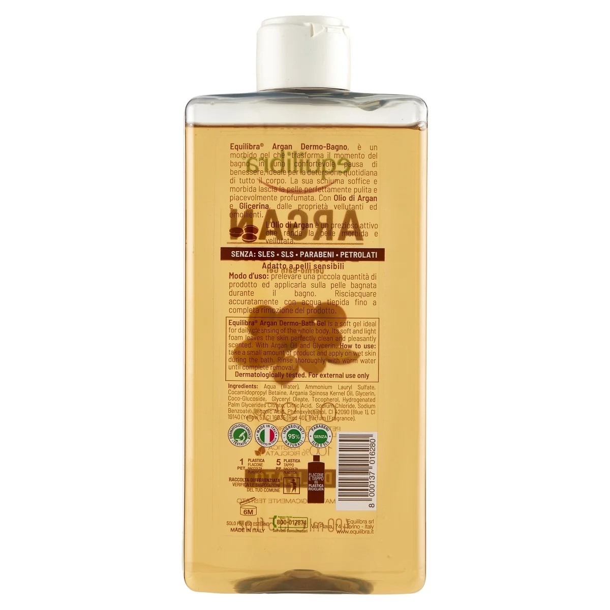 EQUILIBRA Equilibra Argan Dermo vann 400 ml Igapäevane hügieen