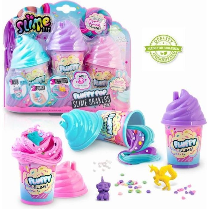 SO DIY So Slime Fluffy - Pack of 3 Scented Fluffy Slime Shakers - Discover a new slime texture! - SSC 101 - Ages 6+