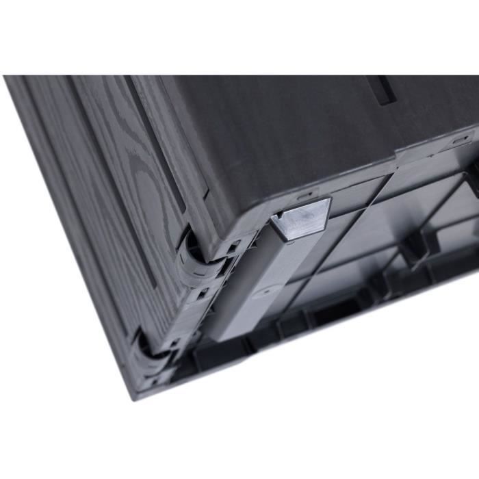 Coffre de jardin - En résine - MULTIBOX BRAVO - Gris anthracite - 270L - 117,5x45x56 cm