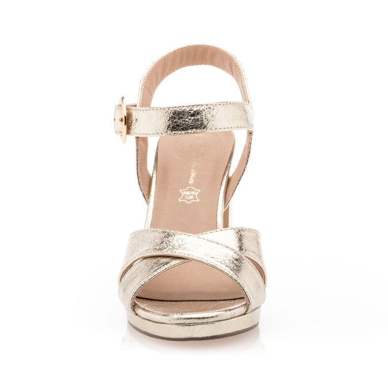 Gelbe Damensandalen / Zehenfreie Schuhe