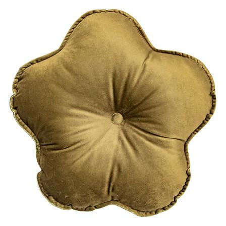 Poduszka dekoracyjna flower velvet brąz w kształcie kwiatka
