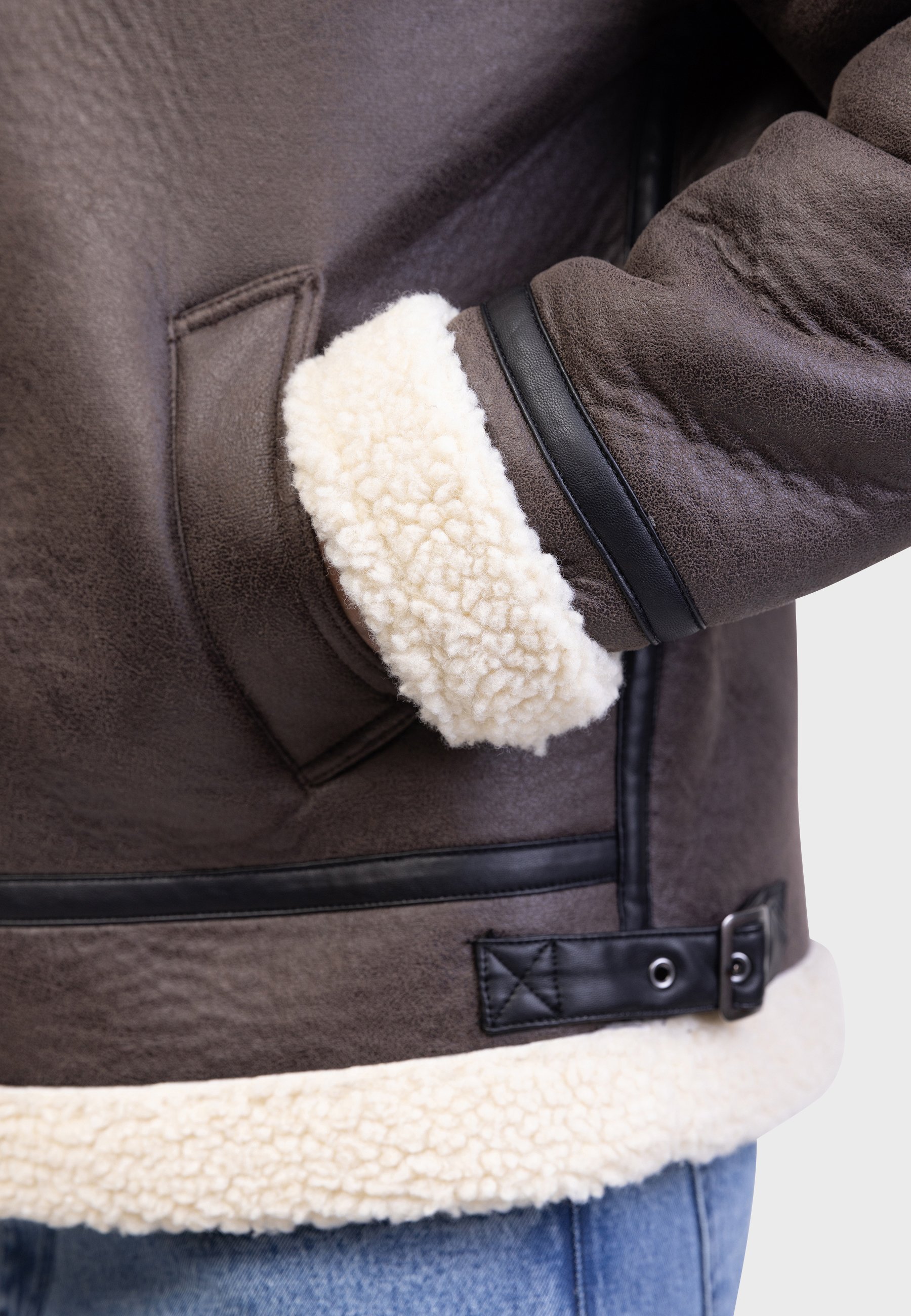 Redefined Rebel THIAGO - Kunstnahast jakk - pruun