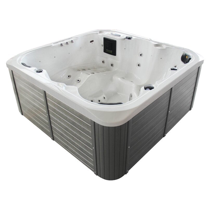 Sol 72 Outdoor? Aire 6 - Person 54 - Jet Akryl Fyrkantig Bubbelpool med Ozonator i Grått