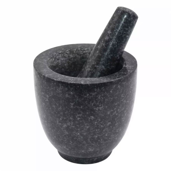 Moździerz z powłoką granitową kamień granit 12x12cm KINGHOFF