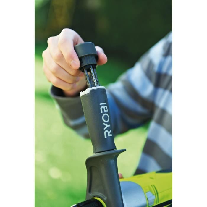 RYOBI - Taladro percutor de 1010 W - 1200-3000 BPM - 2 velocidades - Portabrocas metálico de 13 mm - Luz LED - Se suministra en maletín - RPD1010-K