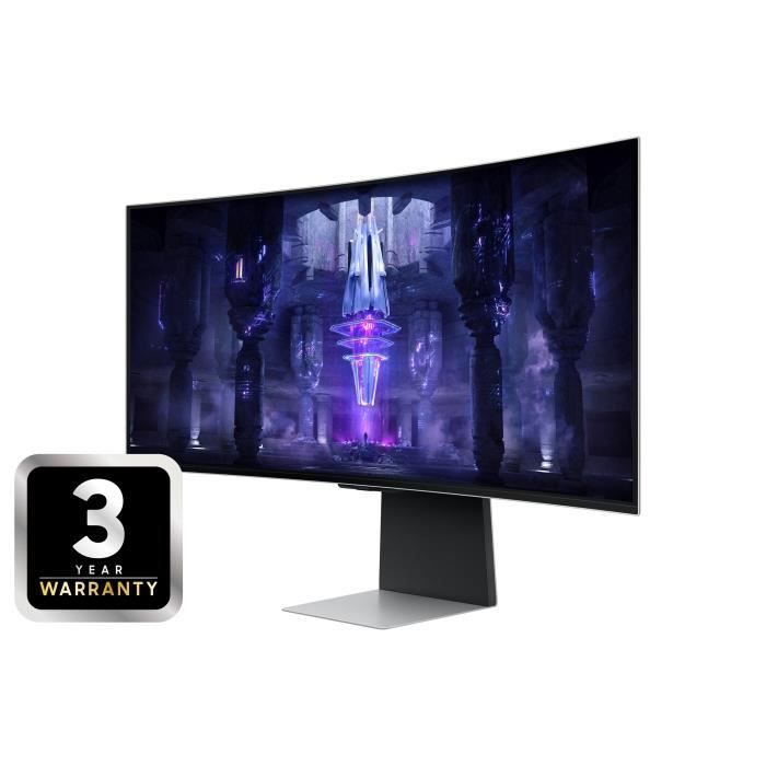 Curved PC Gamer Screen - SAMSUNG - ODYSSEY - G8 G85SB - 34'' UWQHD - OLED panel - 0.1 ms - 175Hz - HDMI 2.1 / mini DP / USB C 3.1