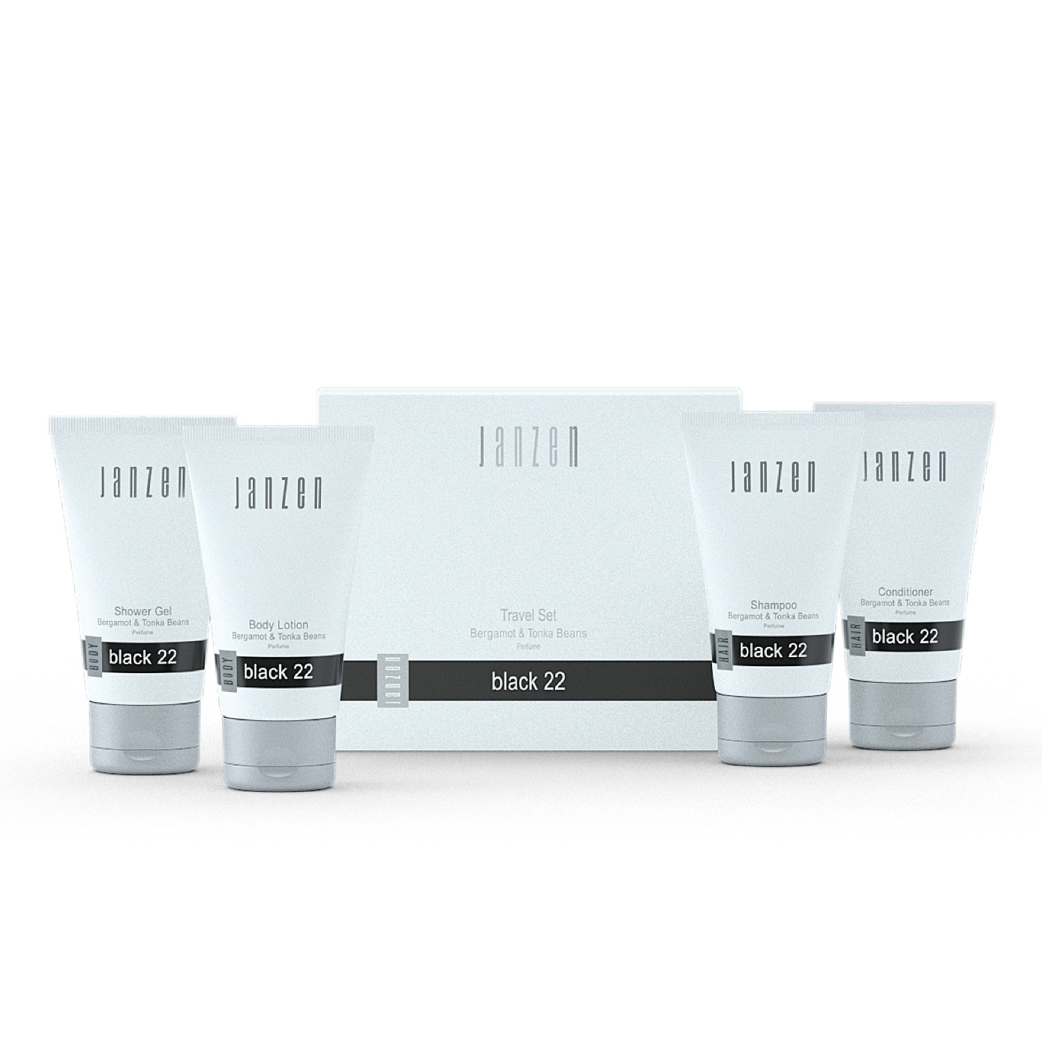 Coffret de voyage Janzen noir 22 pièces -