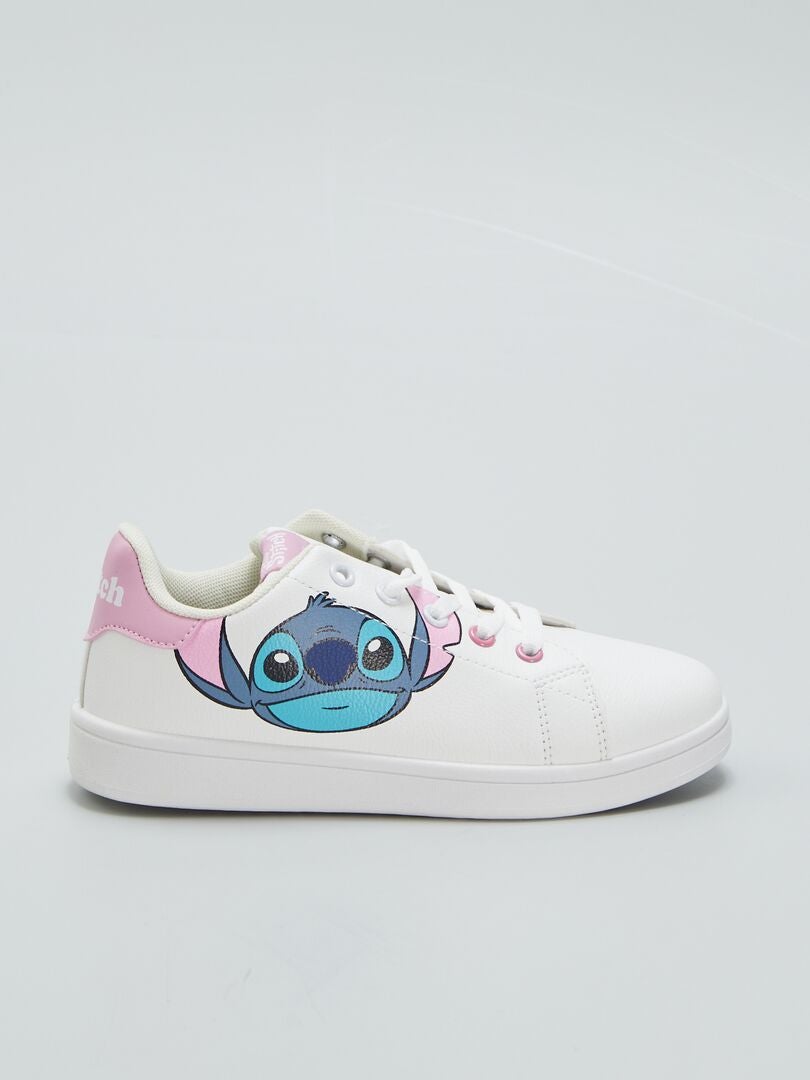 'Stitch' lage sneakers - wit