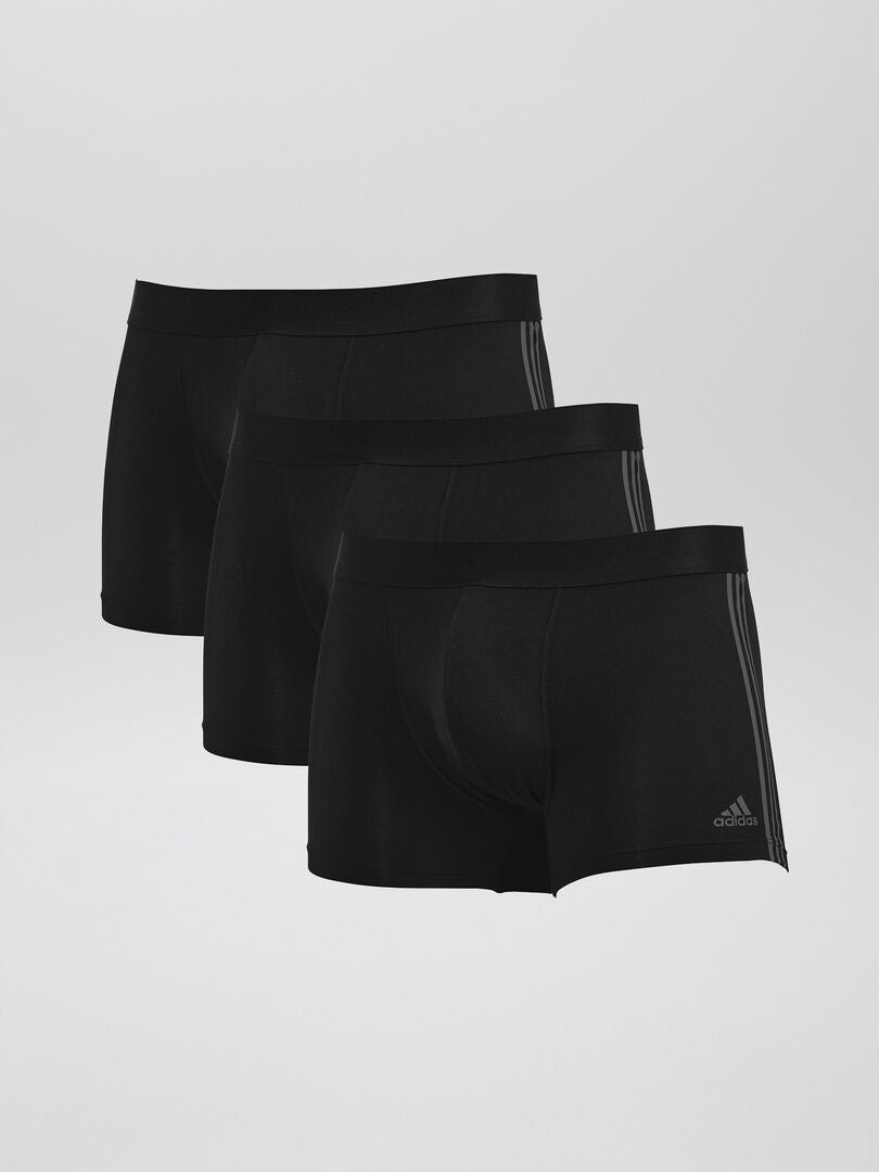 Conjunto de 3 cuecas boxer 'adidas' - PRETAS
