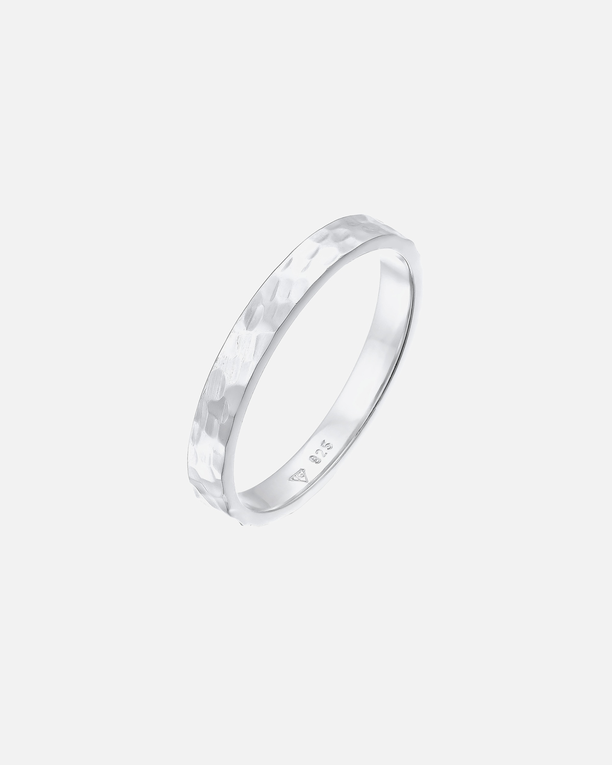 Elli Femmes Pinky Promise de Base Martelé en argent sterling 925