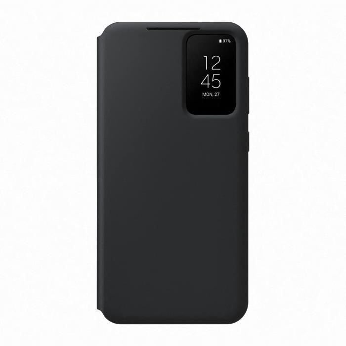 Coque et étui téléphone mobile Samsung Etui Smart View avec porte-carte S23+ Noir