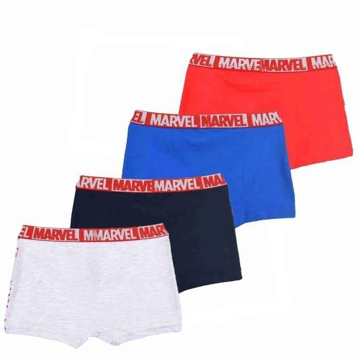 Lot de 4 Boxers Garçon coton Avengers MARVEL 