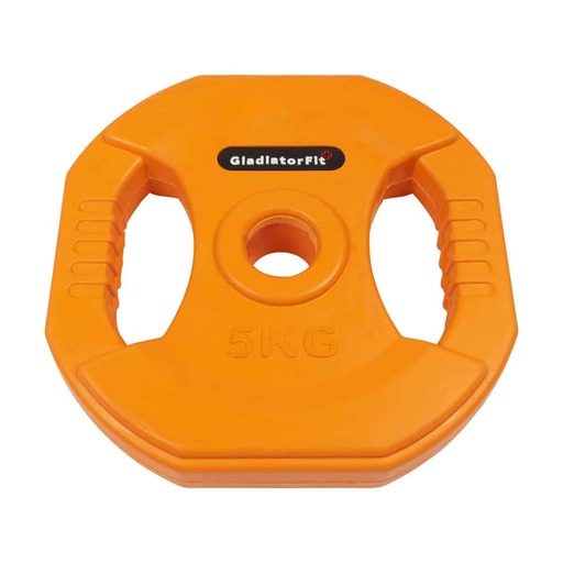 Gladiatorfit Pump Gewichtsschijf met rubberen coating en handgrepen Ø 31 mm